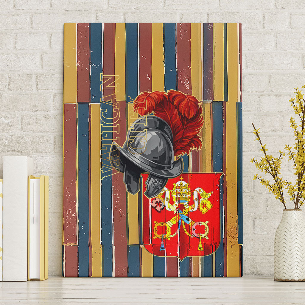 Vatican City Swiss Guard Protectors Of The Holy See Canvas Wall Art Renaissance Uniform Stripes Catholic Military History