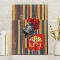 Vatican City Swiss Guard Protectors Of The Holy See Canvas Wall Art Renaissance Uniform Stripes Catholic Military History