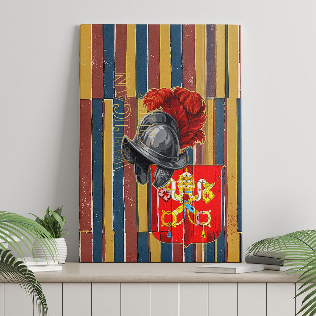 Vatican City Swiss Guard Protectors Of The Holy See Canvas Wall Art Renaissance Uniform Stripes Catholic Military History