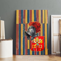 Vatican City Swiss Guard Protectors Of The Holy See Canvas Wall Art Renaissance Uniform Stripes Catholic Military History