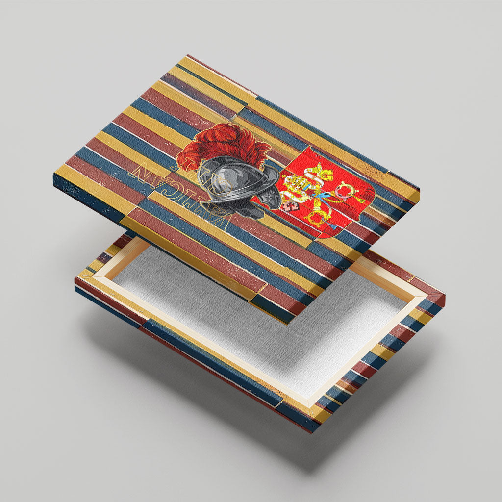 Vatican City Swiss Guard Protectors Of The Holy See Canvas Wall Art Renaissance Uniform Stripes Catholic Military History