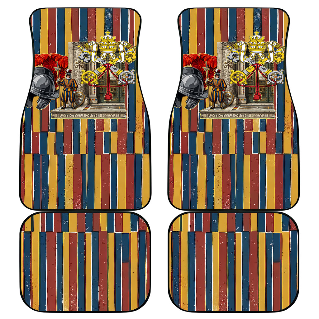 Vatican City Swiss Guard Protectors Of The Holy See Car Mats Renaissance Uniform Stripes Catholic Military History