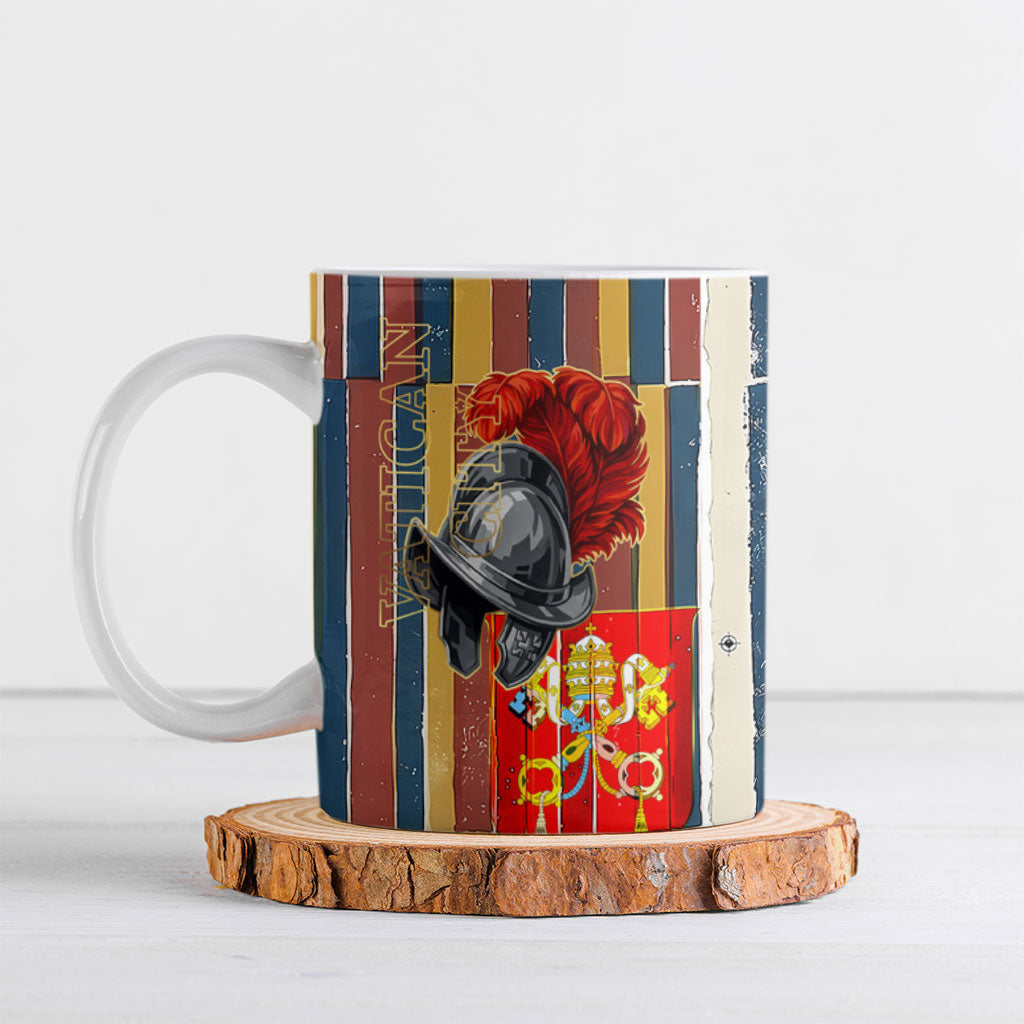 Vatican City Swiss Guard Protectors Of The Holy See Ceramic Mug Renaissance Uniform Stripes Catholic Military History