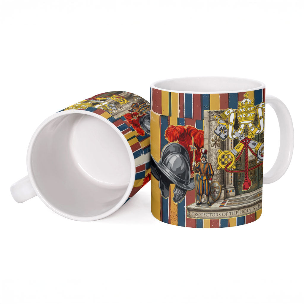 Vatican City Swiss Guard Protectors Of The Holy See Ceramic Mug Renaissance Uniform Stripes Catholic Military History