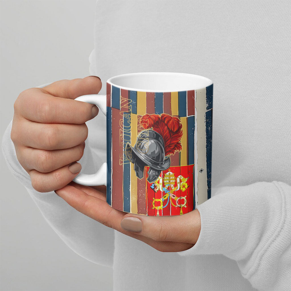 Vatican City Swiss Guard Protectors Of The Holy See Ceramic Mug Renaissance Uniform Stripes Catholic Military History