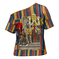 Vatican City Swiss Guard Protectors Of The Holy See Cross Shoulder Shirt Renaissance Uniform Stripes Catholic Military History