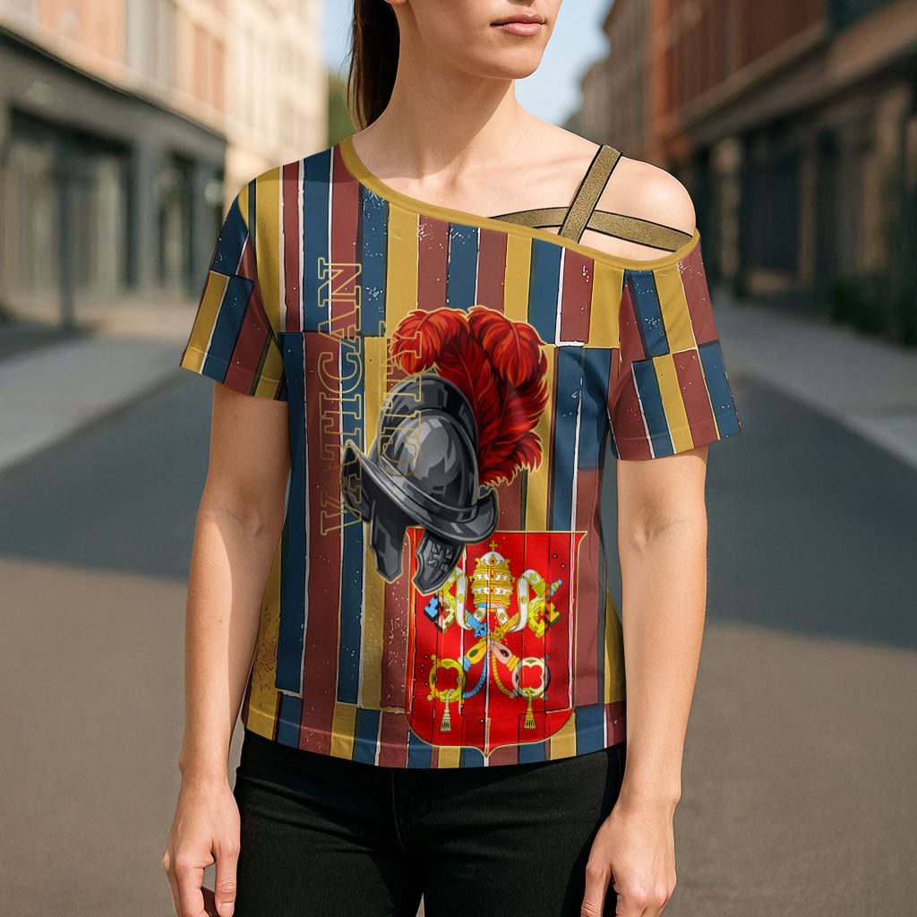Vatican City Swiss Guard Protectors Of The Holy See Cross Shoulder Shirt Renaissance Uniform Stripes Catholic Military History
