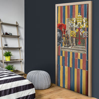 Vatican City Swiss Guard Protectors Of The Holy See Door Cover Renaissance Uniform Stripes Catholic Military History