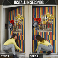 Vatican City Swiss Guard Protectors Of The Holy See Door Cover Renaissance Uniform Stripes Catholic Military History