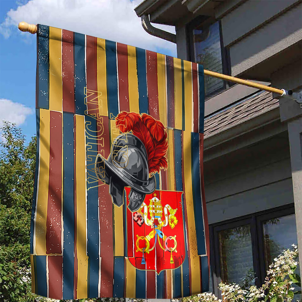 Vatican City Swiss Guard Protectors Of The Holy See Garden Flag Renaissance Uniform Stripes Catholic Military History
