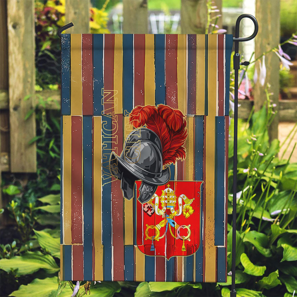 Vatican City Swiss Guard Protectors Of The Holy See Garden Flag Renaissance Uniform Stripes Catholic Military History