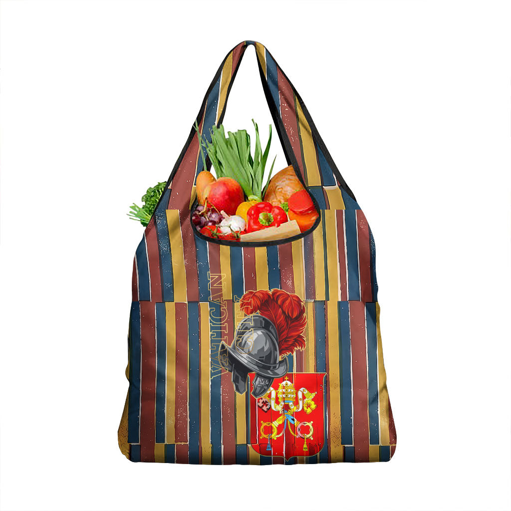 Vatican City Swiss Guard Protectors Of The Holy See Grocery Bag Renaissance Uniform Stripes Catholic Military History