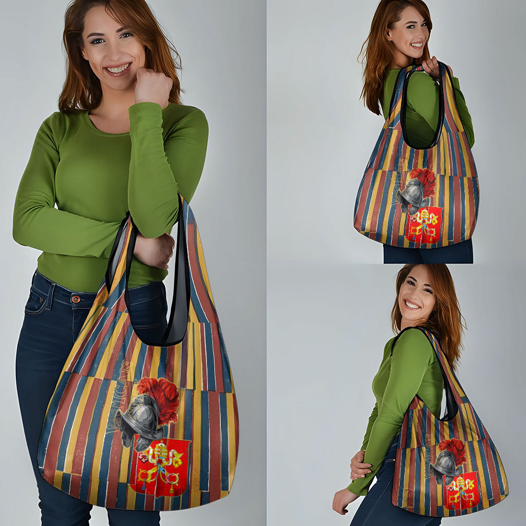 Vatican City Swiss Guard Protectors Of The Holy See Grocery Bag Renaissance Uniform Stripes Catholic Military History
