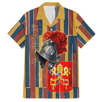 Vatican City Swiss Guard Protectors Of The Holy See Hawaiian Shirt Renaissance Uniform Stripes Catholic Military History