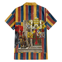 Vatican City Swiss Guard Protectors Of The Holy See Hawaiian Shirt Renaissance Uniform Stripes Catholic Military History