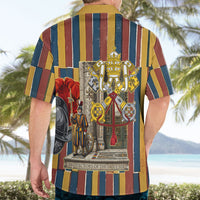 Vatican City Swiss Guard Protectors Of The Holy See Hawaiian Shirt Renaissance Uniform Stripes Catholic Military History