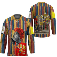Vatican City Swiss Guard Protectors Of The Holy See Hockey Jersey Renaissance Uniform Stripes Catholic Military History