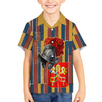 Vatican City Swiss Guard Protectors Of The Holy See Kid Hawaiian Shirt Renaissance Uniform Stripes Catholic Military History