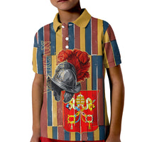 Vatican City Swiss Guard Protectors Of The Holy See Kid Polo Shirt Renaissance Uniform Stripes Catholic Military History