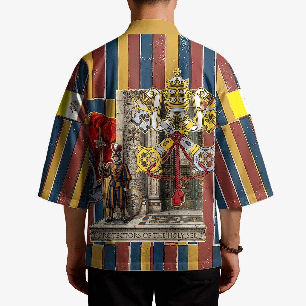 Vatican City Swiss Guard Protectors Of The Holy See Kimono Renaissance Uniform Stripes Catholic Military History
