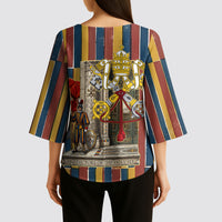 Vatican City Swiss Guard Protectors Of The Holy See Kimono Sleeve Blouse Renaissance Uniform Stripes Catholic Military History