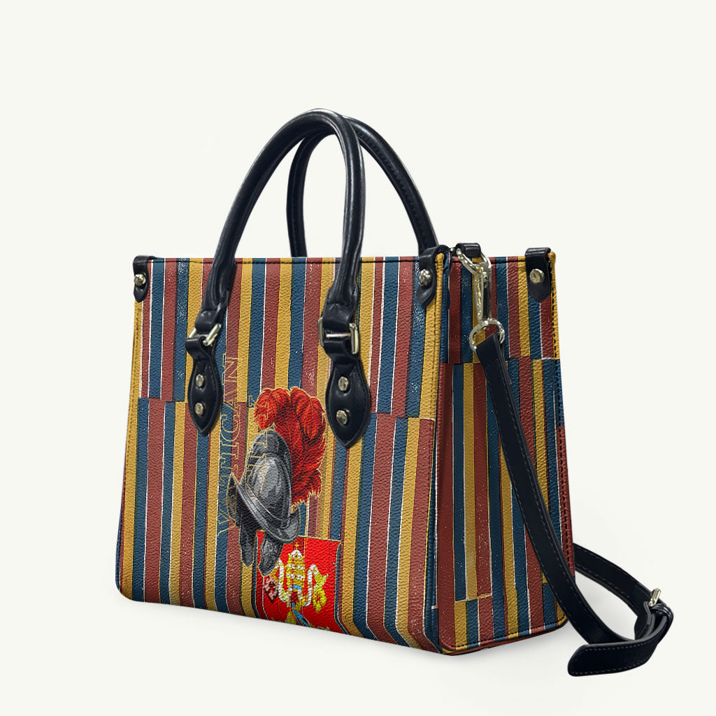Vatican City Swiss Guard Protectors Of The Holy See Leather Bag Renaissance Uniform Stripes Catholic Military History