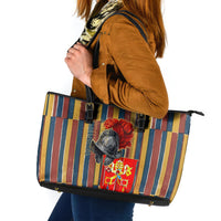 Vatican City Swiss Guard Protectors Of The Holy See Leather Tote Bag Renaissance Uniform Stripes Catholic Military History