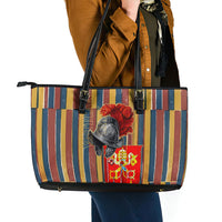 Vatican City Swiss Guard Protectors Of The Holy See Leather Tote Bag Renaissance Uniform Stripes Catholic Military History