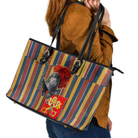 Vatican City Swiss Guard Protectors Of The Holy See Leather Tote Bag Renaissance Uniform Stripes Catholic Military History