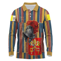 Vatican City Swiss Guard Protectors Of The Holy See Long Sleeve Polo Shirt Renaissance Uniform Stripes Catholic Military History