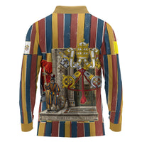 Vatican City Swiss Guard Protectors Of The Holy See Long Sleeve Polo Shirt Renaissance Uniform Stripes Catholic Military History