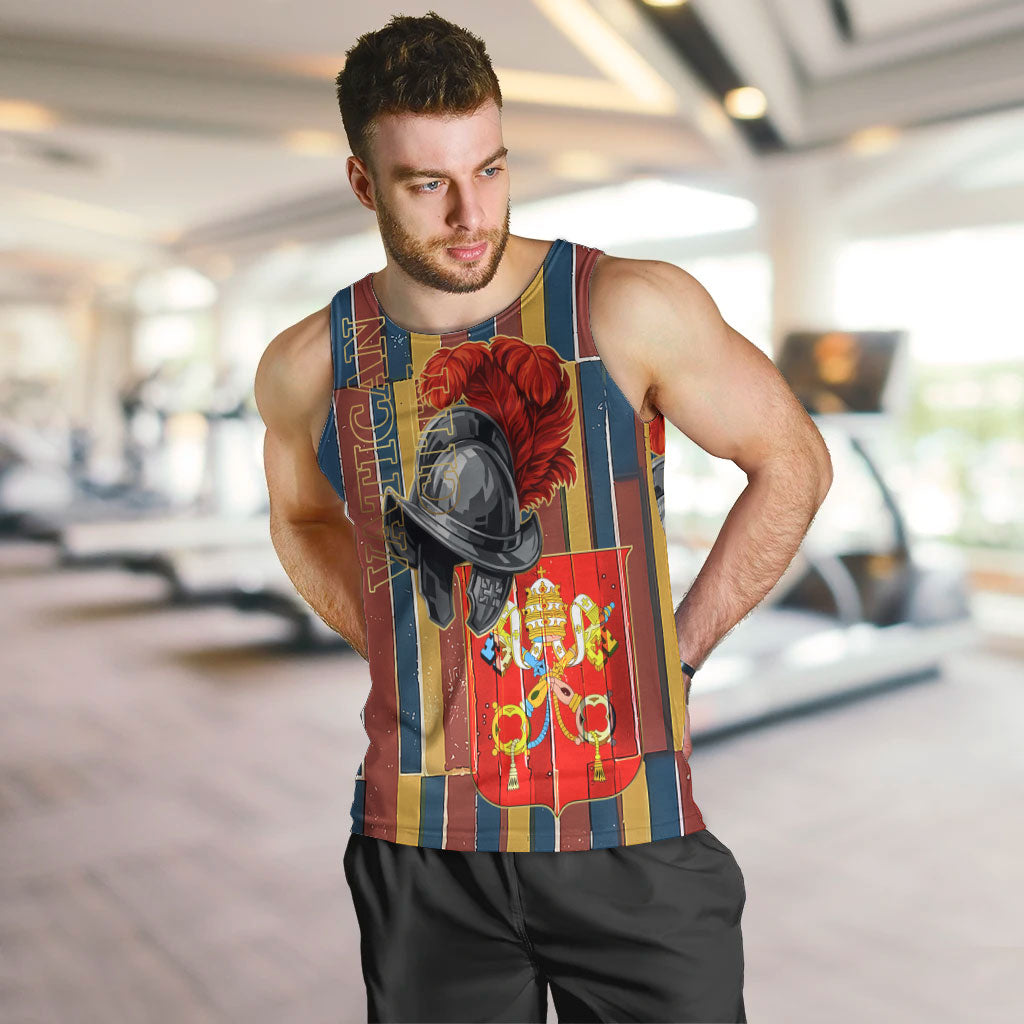 Vatican City Swiss Guard Protectors Of The Holy See Men Tank Top Renaissance Uniform Stripes Catholic Military History