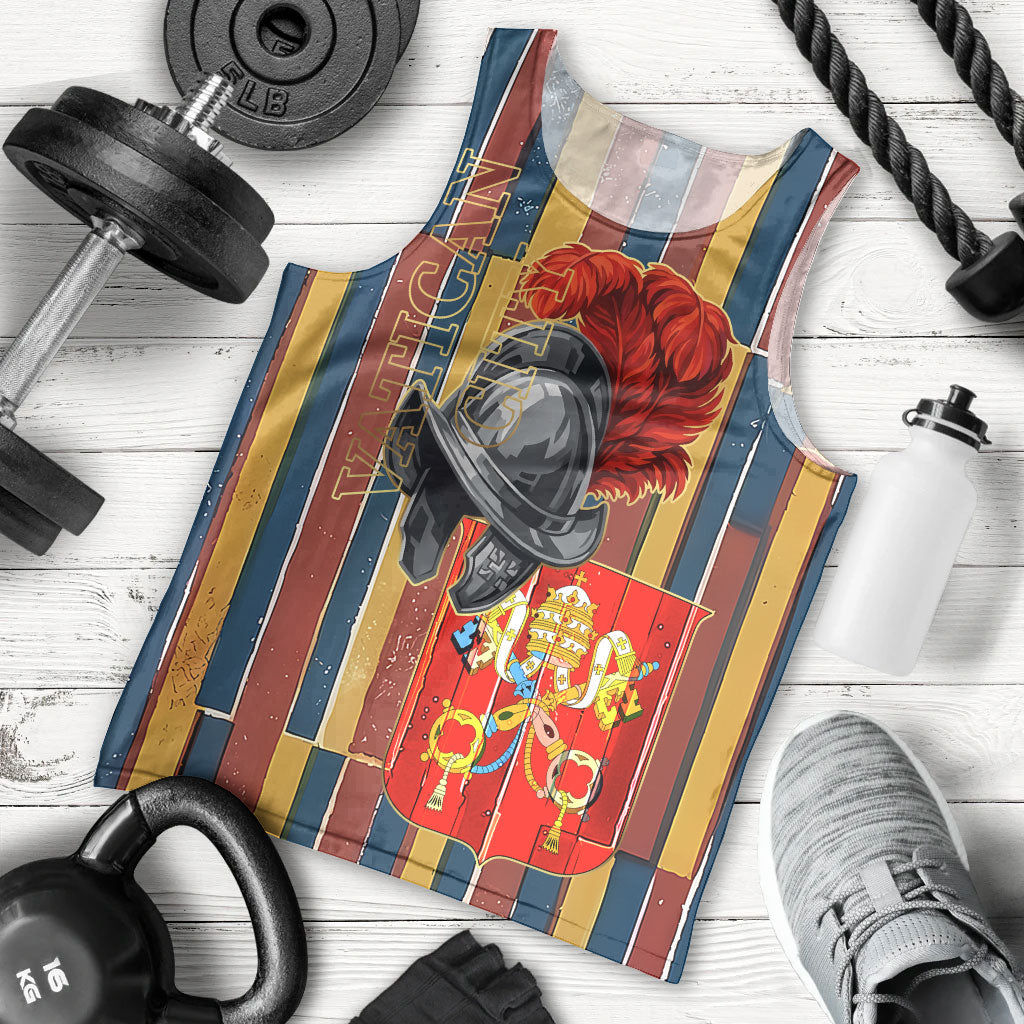 Vatican City Swiss Guard Protectors Of The Holy See Men Tank Top Renaissance Uniform Stripes Catholic Military History