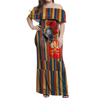 Vatican City Swiss Guard Protectors Of The Holy See Off Shoulder Maxi Dress Renaissance Uniform Stripes Catholic Military History