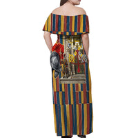 Vatican City Swiss Guard Protectors Of The Holy See Off Shoulder Maxi Dress Renaissance Uniform Stripes Catholic Military History
