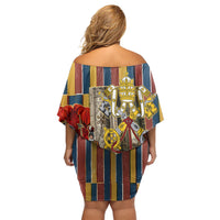 Vatican City Swiss Guard Protectors Of The Holy See Off Shoulder Short Dress Renaissance Uniform Stripes Catholic Military History