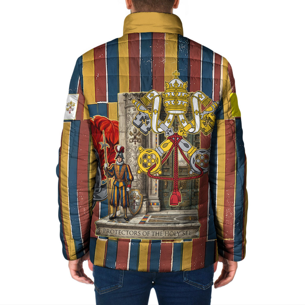 Vatican City Swiss Guard Protectors Of The Holy See Padded Jacket Renaissance Uniform Stripes Catholic Military History