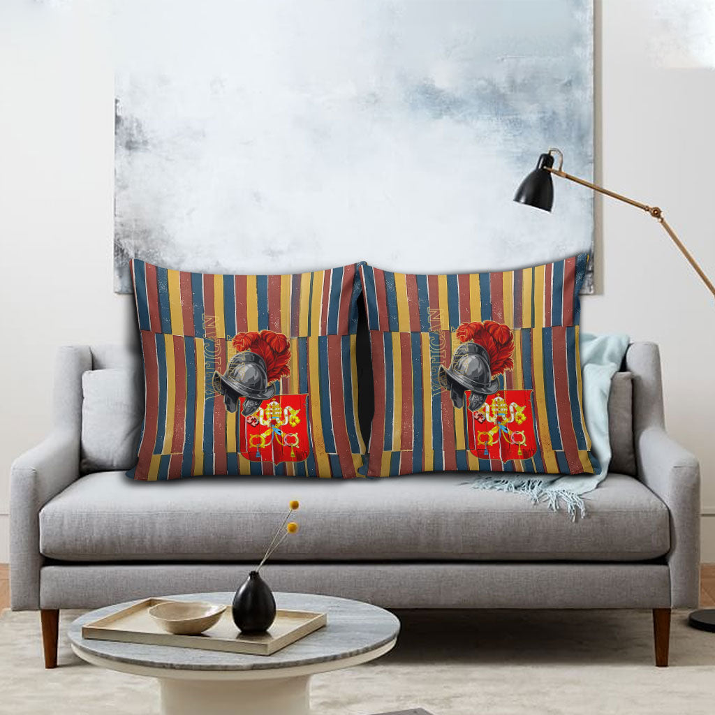 Vatican City Swiss Guard Protectors Of The Holy See Pillow Cover Renaissance Uniform Stripes Catholic Military History