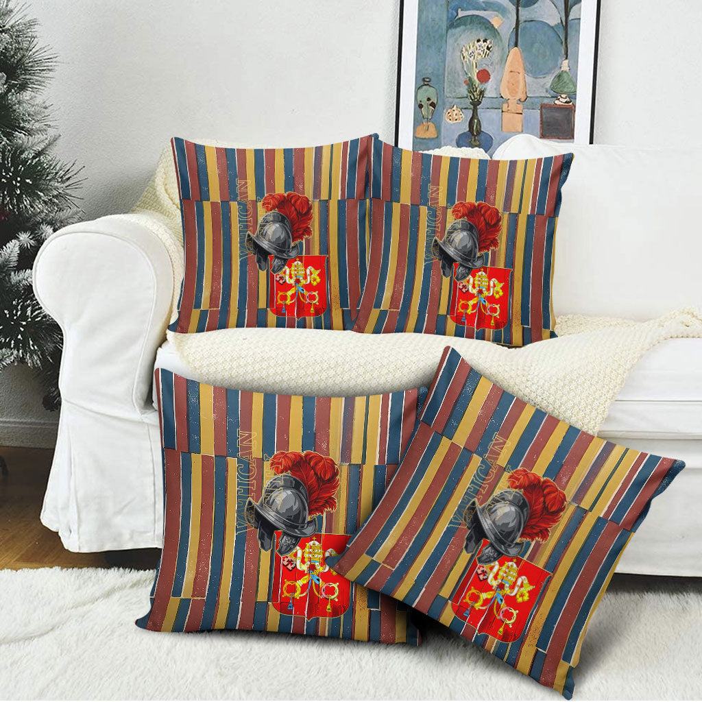 Vatican City Swiss Guard Protectors Of The Holy See Pillow Cover Renaissance Uniform Stripes Catholic Military History