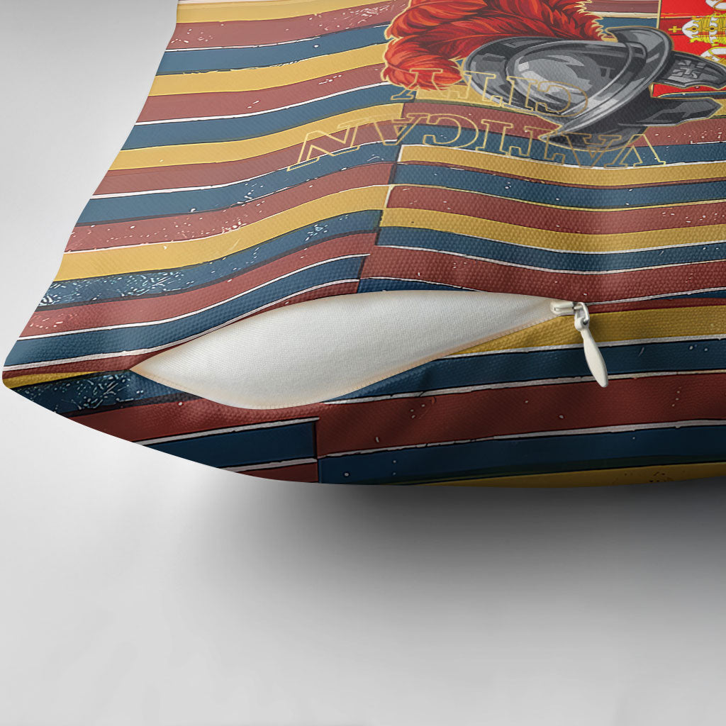 Vatican City Swiss Guard Protectors Of The Holy See Pillow Cover Renaissance Uniform Stripes Catholic Military History