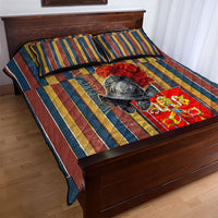 Vatican City Swiss Guard Protectors Of The Holy See Quilt Bed Set Renaissance Uniform Stripes Catholic Military History