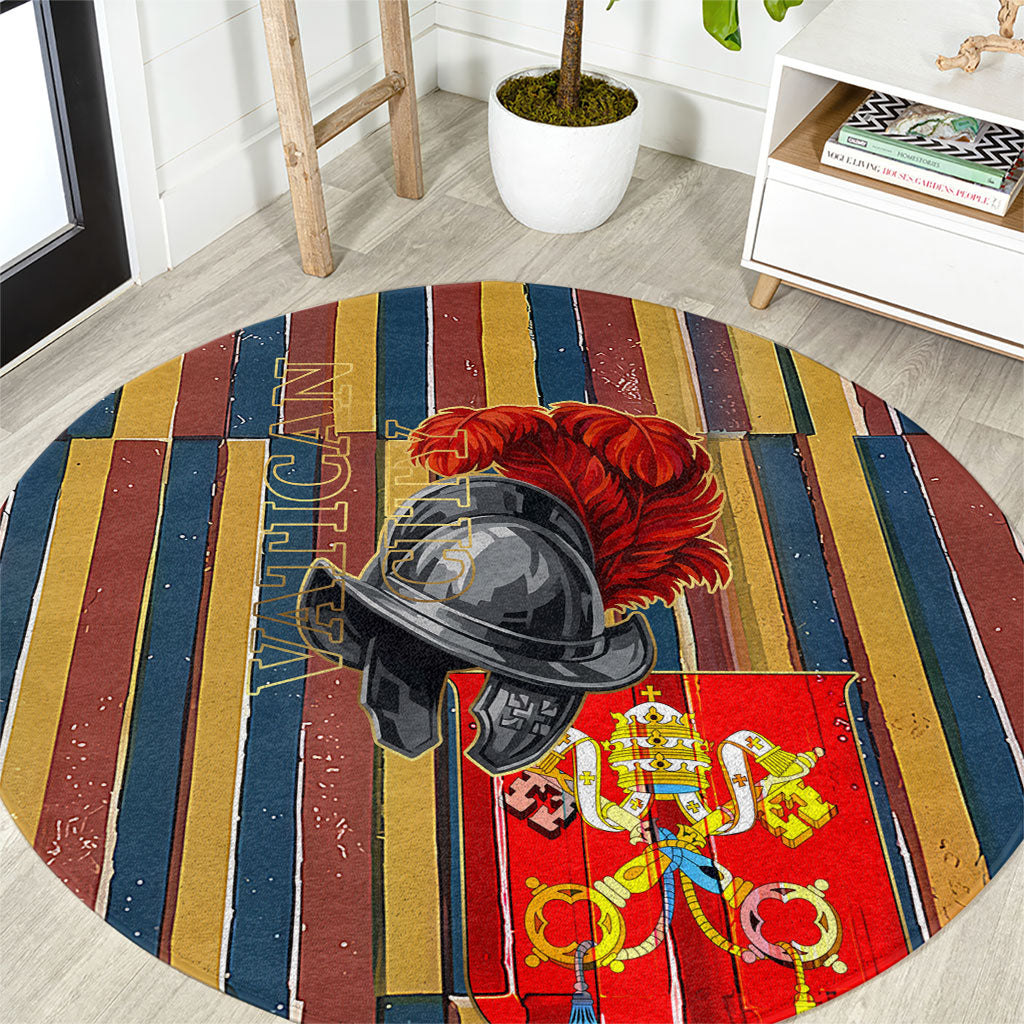 Vatican City Swiss Guard Protectors Of The Holy See Round Carpet Renaissance Uniform Stripes Catholic Military History