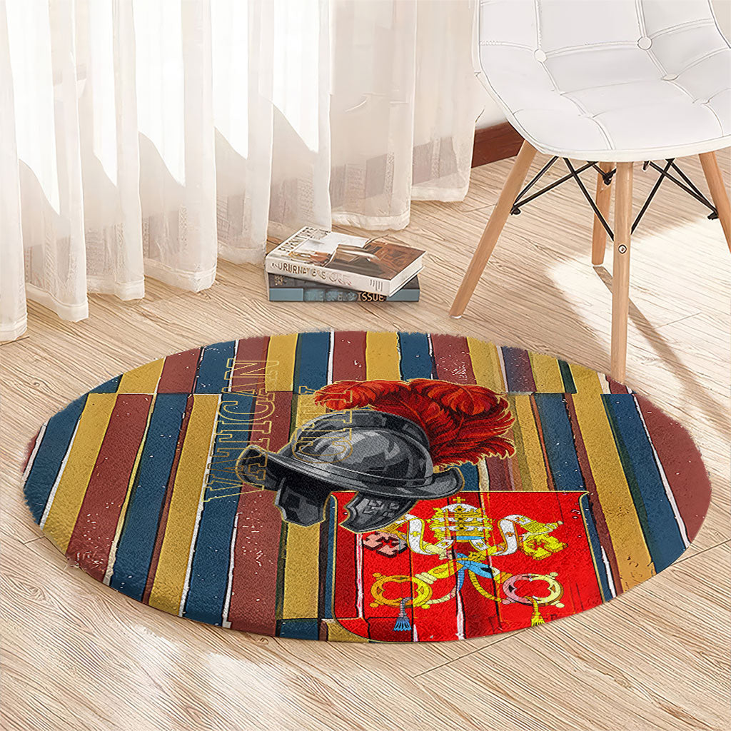 Vatican City Swiss Guard Protectors Of The Holy See Round Carpet Renaissance Uniform Stripes Catholic Military History
