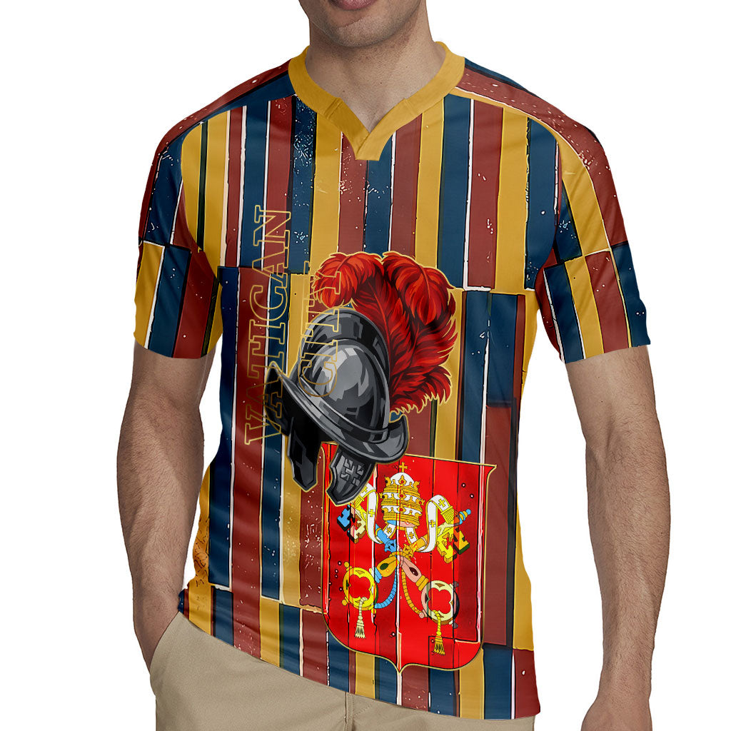 Vatican City Swiss Guard Protectors Of The Holy See Rugby Jersey Renaissance Uniform Stripes Catholic Military History