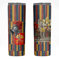 Vatican City Swiss Guard Protectors Of The Holy See Skinny Tumbler Renaissance Uniform Stripes Catholic Military History