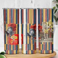 Vatican City Swiss Guard Protectors Of The Holy See Skinny Tumbler Renaissance Uniform Stripes Catholic Military History