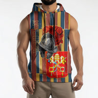 Vatican City Swiss Guard Protectors Of The Holy See Sleeveless Hoodie Renaissance Uniform Stripes Catholic Military History