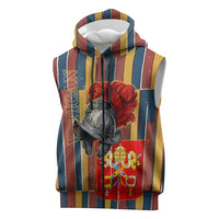 Vatican City Swiss Guard Protectors Of The Holy See Sleeveless Zip Hoodie Renaissance Uniform Stripes Catholic Military History