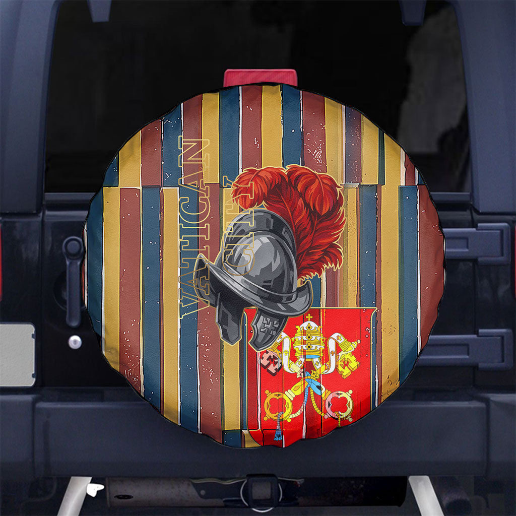 Vatican City Swiss Guard Protectors Of The Holy See Spare Tire Cover Renaissance Uniform Stripes Catholic Military History