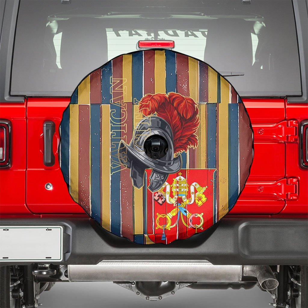 Vatican City Swiss Guard Protectors Of The Holy See Spare Tire Cover Renaissance Uniform Stripes Catholic Military History